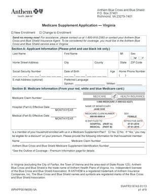 Medicare Supplement Application — Virginia