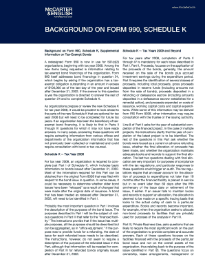 Form 990 Schedule K Guide