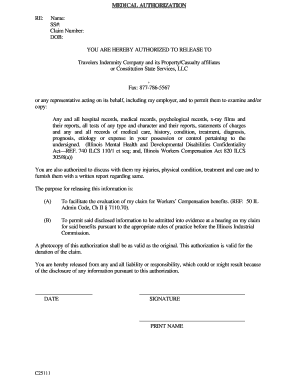 Medical Authorization for Workers' Compensation