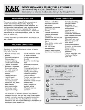 Concessionaires Exhibitors Vendors Insurance Program