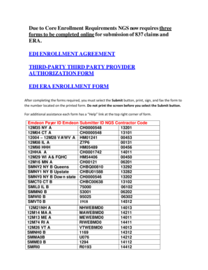 EDI Enrollment Agreement Form
