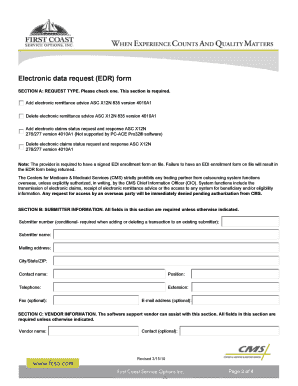 Electronic Data Request Form