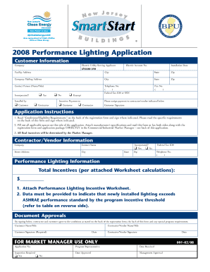 2008 Performance Lighting Application