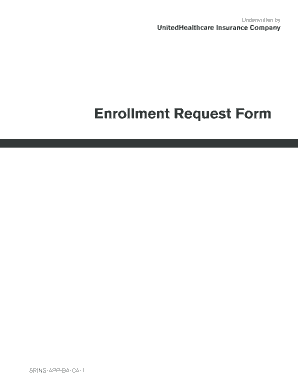 UnitedHealthcare Insurance Enrollment Request Form