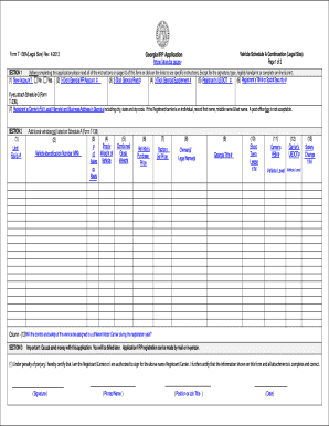 Georgia IRP Application Vehicle Schedule A Continuation