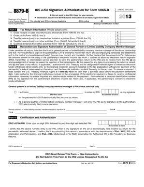 IRS Form 8879-B Signature Authorization