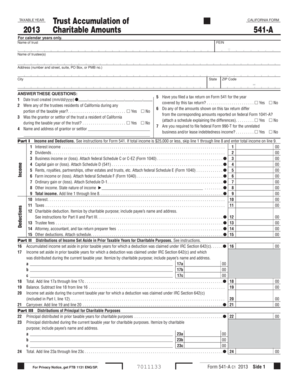 California Form 541-A 2013