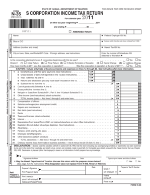 Hawaii S Corporation Income Tax Return