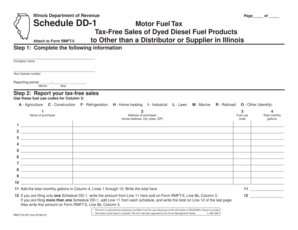 Illinois Schedule DD-1 Motor Fuel Tax Form