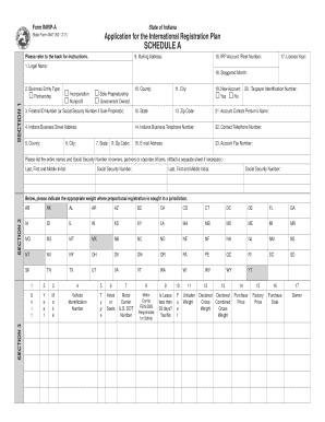Indiana IRP Application Form