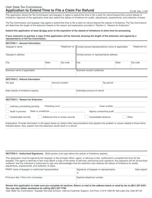 Utah State Tax Commission TC-98 Form