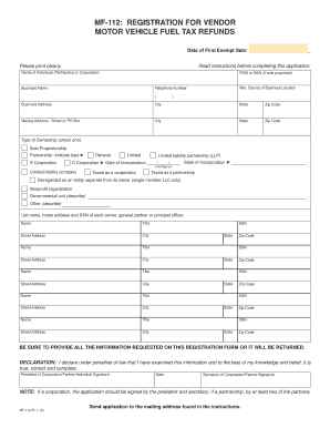 Wisconsin Motor Vehicle Fuel Tax Refund Registration