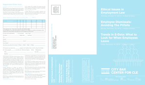 New York City Bar CLE Registration Form