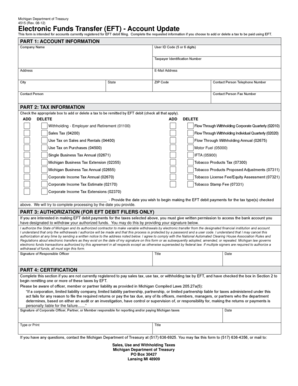 Michigan EFT Account Update Form