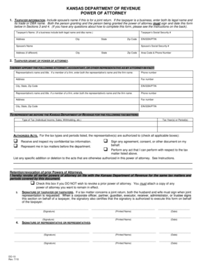 Kansas Power of Attorney Form