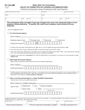 Idaho Sales Tax Exemption on Lodging Accommodations