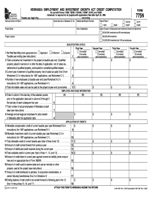 Nebraska Employment and Investment Growth Act Credit Computation Form