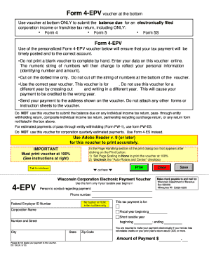 Wisconsin Corporation Electronic Payment Voucher