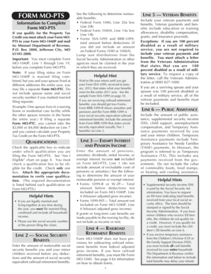 Missouri Property Tax Credit Form MO-PTS