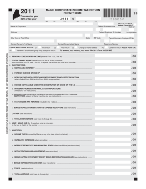 Maine Corporate Income Tax Return