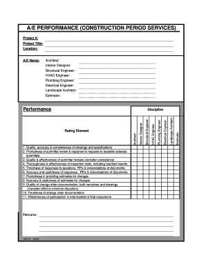 Simple artist performance contract pdf - A/E Performance Rating Form - Contract Period Services - wbdg