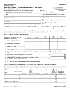 Michigan Farmland Preservation Tax Credit Form 4594