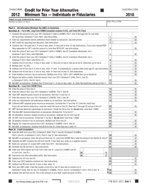 California Form 3510 2012