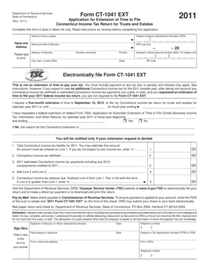 Connecticut Form CT-1041 EXT