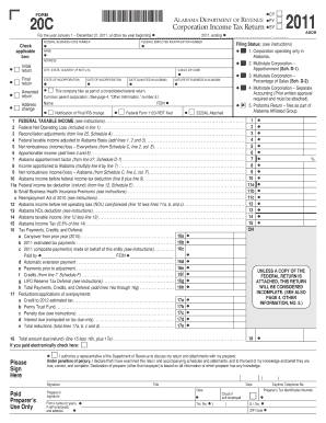 Alabama Corporation Income Tax Return