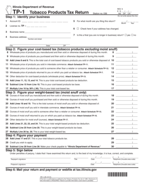 Illinois Tobacco Products Tax Return