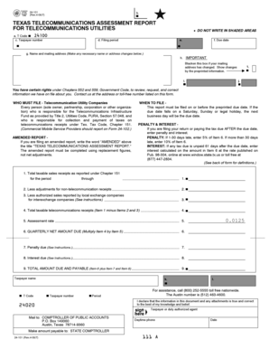 Texas Telecommunications Assessment Report