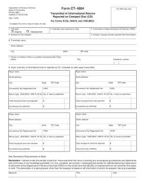 Connecticut Form CT-4804