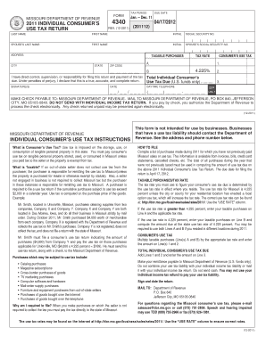 Missouri Individual Consumer’s Use Tax Return