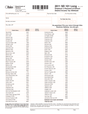 Ohio SD 101 Long Form