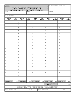 AO 500 Taxation for Commuting in Government Vehicle