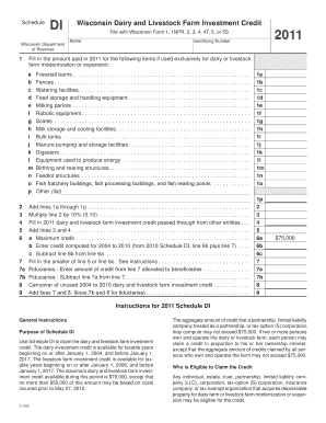 Wisconsin Dairy and Livestock Farm Investment Credit Form