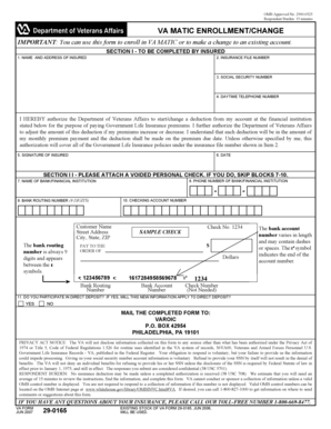 VA MATIC Enrollment/Change Form