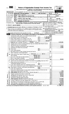 IRS Form 990 Exempt Organization Return