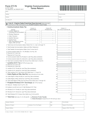 Virginia Communications Taxes Return