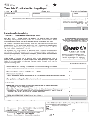 Texas 9-1-1 Equalization Surcharge Report