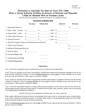 Ohio Tax Rate Calculation Worksheet
