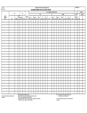 Transcript Orders and Collections Ledger