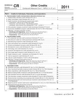 Wisconsin Schedule CR