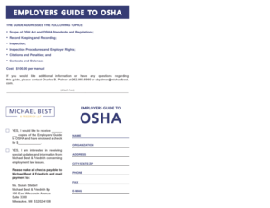 Employers Guide to OSHA