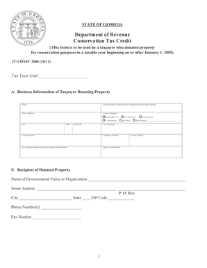 Georgia Conservation Tax Credit Form