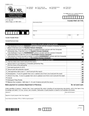 Louisiana Composite Partnership Return