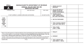 Massachusetts Annual Sales/Use Tax on Services Return