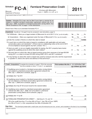 Wisconsin Farmland Preservation Credit Form