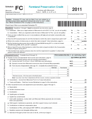 Wisconsin Farmland Preservation Credit Schedule FC