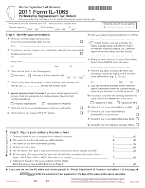 Illinois Partnership Replacement Tax Return